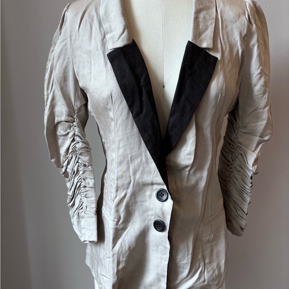 Barneys New York Grey and Black Blazer Tailored Fit